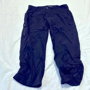 Khombu Black Crop Pants  M drawstring bottom pockets Outdoors hiking